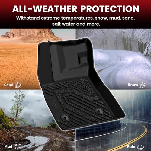Lasfit Floor Mats for Chevrolet Chevy Trailblazer 2026 2025 2024 2023 2022 2021 (AWD Only), Custom Fit 1st & 2nd Row All Weather TPE Floor Liners Heavy Duty Accessories - size: 2021-2026 |For Chevy Trailblazer AWD| Floor Mats