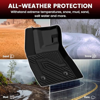 Lasfit Floor Mats for Chevrolet Chevy Trailblazer 2026 2025 2024 2023 2022 2021 (AWD Only), Custom Fit 1st & 2nd Row All Weather TPE Floor Liners Heavy Duty Accessories - size: 2021-2026 |For Chevy Trailblazer AWD| Floor Mats