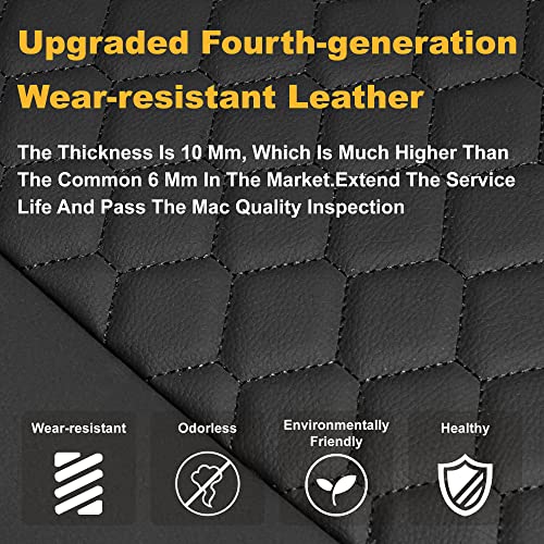 Elantrip Front Car Seat Cover Luxury Faux Leather Pocket with High Density Foam Non-Slip, Waterproof, Suitable for Cars, Trucks & SUVS (2PC Black) - size: Front Seat Covers