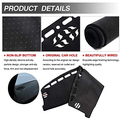 Autorder Dashboard Cover Mat for Ford Escape 2020-2025 2026 Accessories Dash Cover Suede Dash Mat Sunshade Glare UV Rays Protector - size: 2020-2026 Ford Escape