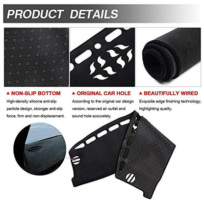 Autorder Dashboard Cover Mat for Ford Escape 2020-2025 2026 Accessories Dash Cover Suede Dash Mat Sunshade Glare UV Rays Protector - size: 2020-2026 Ford Escape