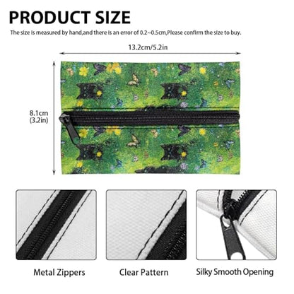 Car Tissue Bags, Travel Tissue Bags Mini Daily Items Organizer Pouch Car Tissues Packs Lightweight Items Easy to Carry Black Cat Print - color: Black Cat Print