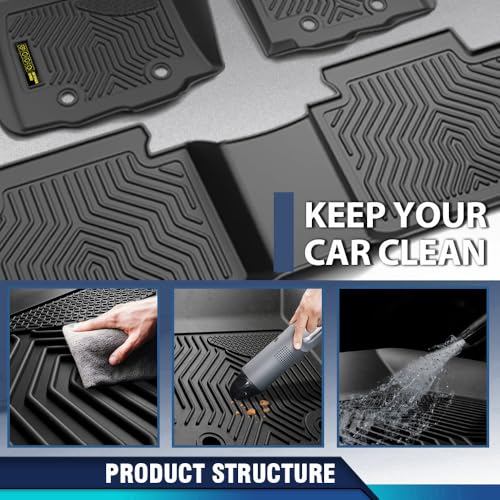 PIT66 Floor Mats Set Compatible with 2009-2018 Dodge Ram Crew Cab, (Not Fit Tradesman Quad Cab) TPE 3-Piece Premium, Black All Weather Protection Floor Liners Mats Set (4 Full Size Doors) - size: Fit Dodge Ram Crew Cab 2009-2018 | 3PCS