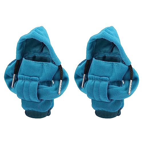 Motoforti Universal Car Gear Shift Cover Shift Knob Cover, Gear Stick Cover Shift Gear Cover, Fashionable, Fabric, Blue, 2 Pcs