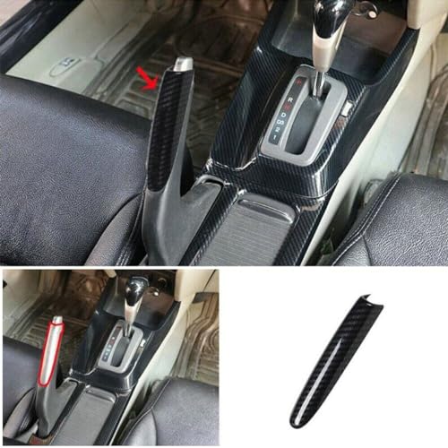 Shifter Hand Brake Cover Trim for Honda Civic 9th 2012 2013 2014 2015 Carbon Fiber Style