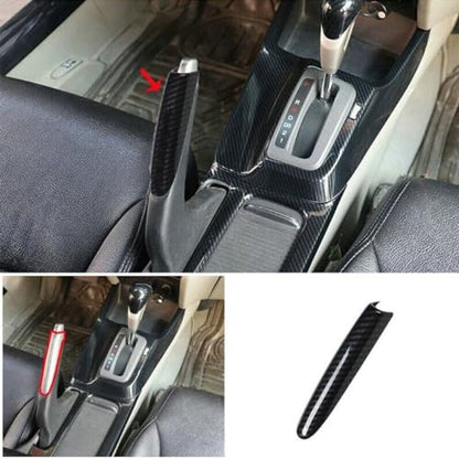 Shifter Hand Brake Cover Trim for Honda Civic 9th 2012 2013 2014 2015 Carbon Fiber Style