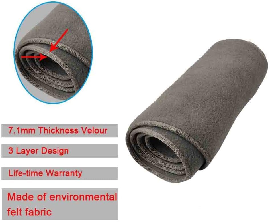 Dash Cover Mat Custom Fit for 1995-1996 Chevy Chevrolet Silverado C1500 C2500 C3500 K1500 K2500 K3500 Tahoe Suburban,GMC Sierra Yukon Suburban Pickup Truck,Dashboard Cover Pad Carpet (95-96 Dark Gray)
