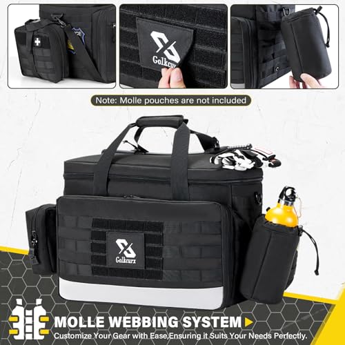 Golkcurx Patrol Bag Law Enforcement, Police Gear Bag, Car Organizer for Vehicle Passenger Seat with MOLLE System and Cup Holders