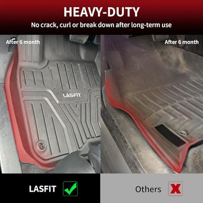 LASFIT Floor Mats for Honda CR-V CRV 2022 2021 2020 2019 2018 2017 (Gasoline & Hybrid), All Weather Custom Fit TPE Floor Liners, 1st & 2nd Row, Black (EX/EX-L/LX/Touring/Sport/Special Edition) - style: 2）For Honda CR-V | 2017-2022 | 1st & 2nd Row