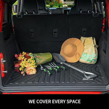 OEDRO Cargo Liner Fit for 2010-2024 Toyota 4Runner Standard Cargo Mats (No 3rd Seat or No Sliding Cargo Deck), All Weather Protection Custom Fit 4Runner Cargo Trunk Liners - style: 10-24 5 Passenger Cargo Mats