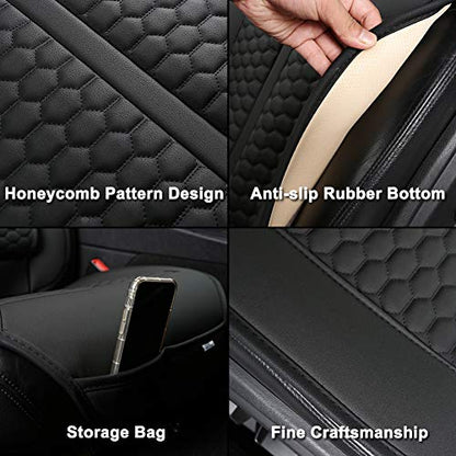 Black Panther Car Seat Cover, 1 Piece Universal Sideless Driver Seat Protector, with Lumbar Support and Headrest Cover (Black) - color: 1 Piece Black
