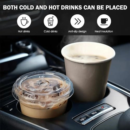 Dragonfly Car Coasters Set of 2 for Cup Holder 2.63" Absorbent Ceramic Cup Coaster Non-Slip Cork Base Drink Coasters with Finger Notch Car Accessories Interior for Women Men