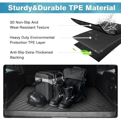 Mixsuper Custom Fit Cargo Liner for Chevrolet Suburban/GMC Yukon XL/Cadillac Escalade ESV 2015-2020, All Weather Cargo Mat Rear Trunk Liner Behind The 3rd Row Seats Black - size: Fit for Chevrolet Suburban | 2015-2020