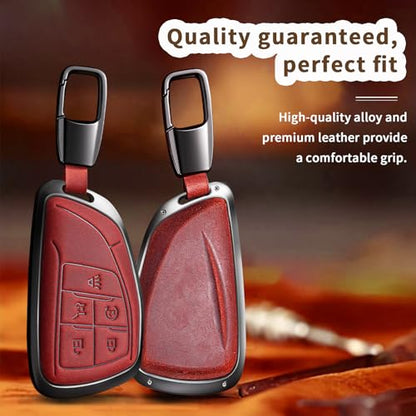 Key Fob Cover for 2022-2025 2026 Silverado 1500 Sierra 1500, 2024-2026 Silverado Sierra 2500HD 3500HD Buick Equinox (D5-red) - color: D5-red