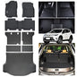 Floor Mats & Trunk Mat Backrest Mat for Toyota RAV4 2013-2017 2018（Not for Hybrid or Prime） TPE All Weather Protection 2 Rows Full Set Car Mats with Velcro Rear Seats Backrest - size: 2013-2018|For Toyota RAV4|Full Set