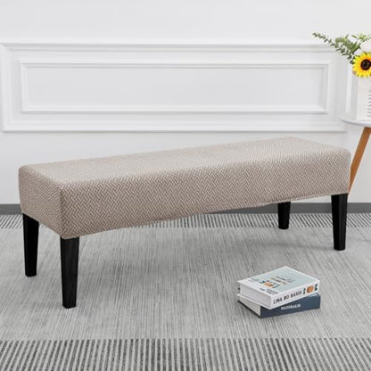 SPRINGRICO Stretch Dining Bench Cover, Removable Bench Slipcover Washable Bench Seat Protector Rectangle Bench Cover for Dining Room, Living Room, Bedroom, Kitchen (S3-Taupe) - color: S3-taupe