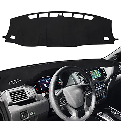 Cartist Dashboard Cover for 2019-2025 Honda Passport/ 2016-2022 Pilot/ 2017-2025 Ridgeline Accessories Dash Cover Mat Pad Anti-Slip Black(Without HUD) - size: Honda Passport 2019-2025