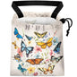 Car Trash Bag Hanging Back of Seat Waterproof Small Cute Printed One-Handed Strap Drawstring Garbage Bags for Car-Butterfly Wildflower - color: Butterfly Wildflower Car Trash Bag