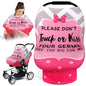 Metplus Car Seat Cover Baby Girl, No Touch Sign Carseat Canopy, Nursing Breastfeeding Covers, Stretchy Universal Fit, Multi-Use for Stroller/Shopping Cart/High Chair, Pink Bow Baby Shower Gift - color: Pink Stripes