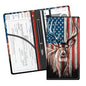Leather Car Registration and Insurance Card Holder, Cute Car Accessories Vehicle Glove Box Car Organizer for Documents, Cards, License Deer American Flag - color: Deer American Flag