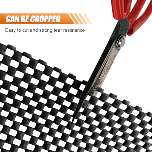 Car Roof Non-Slip Rug Pad, PVC Roof Cargo Bag Protective Mat, 47'' x 39.4'' Rooftop Cargo Carrier Bag, Multipurpose Home Liner for Kitchen, Bathroom, Shoe (Black)