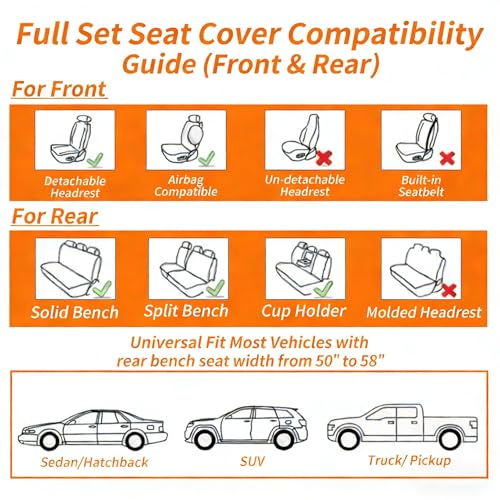 Car Seat Covers Full Set,Universal Precision Fit 3D Contoured Automotive Nappa Leather Seat Covers for SUV Truck Sedan,Anti-Slip Seat Cover with Lumbar Support Style2 Light Beige - color: Light Beige Semi Coverage