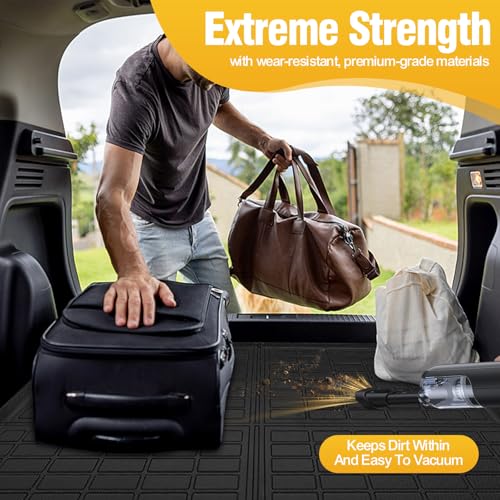 Trunk Liner Cargo Liners for Dodge Grand Caravan 2005-2021 and 2005-2016 Chrysler Town and Country Van Rear Trunk Floor Mats 3D Boot Tray All-Weather TPE Black - size: Grand Caravan 2005-2021