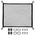 Cargo Net for SUV with Hooks, Adjustable Highly Elastic Storage Organizer Net for Car, Pickup Trucks,Mesh Organizer 2.6'x2' Stretches to 5'x4',Road Trip Essentials Black - size: 31.5x23.6in