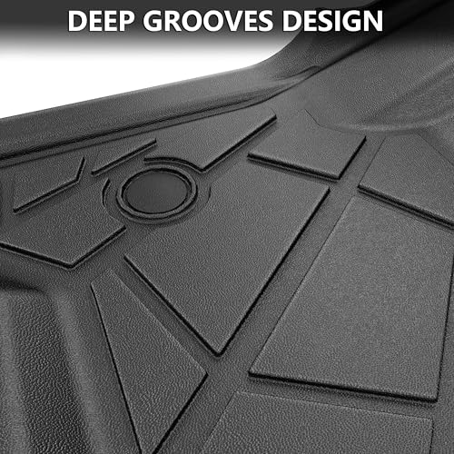 KARPAL Floor Mats for 2014-2019 Chevy Silverado/GMC Sierra 1500(19 LD Only), 2015-2019 Silverado/Sierra 2500/3500 Double Cab, All-Weather TPE Custom Fit Floor Liners Car Accessories - style: 2014-2019 | For Chevy Silverado Double Cab| 1st & 2nd Row