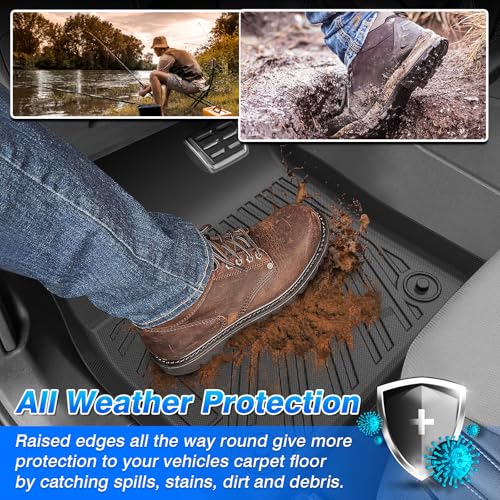Cartist Floor Mats for Chevy Chevrolet Silverado EV RST/GMC Sierra EV Denali 2024 2025 2026 (Not for WT/LT), All Weather Floor Liners for Silverado Accessories, Heavy Duty TPE Car Mats - size: 1)Chevy Chevrolet Silverado EV RST 24+