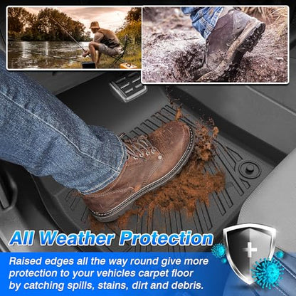 Cartist Floor Mats for Chevy Chevrolet Silverado EV RST/GMC Sierra EV Denali 2024 2025 2026 (Not for WT/LT), All Weather Floor Liners for Silverado Accessories, Heavy Duty TPE Car Mats - size: 1)Chevy Chevrolet Silverado EV RST 24+