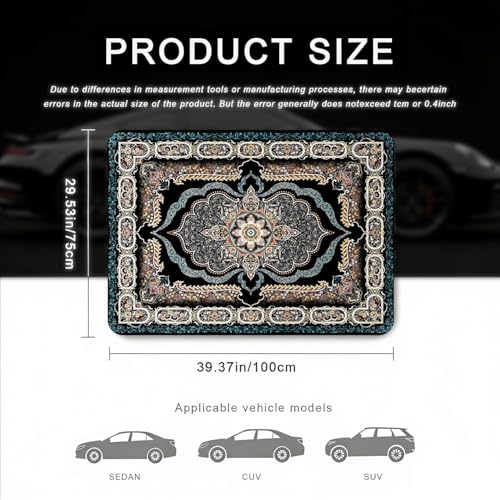 Car Trunk Mat - Universal Size 29" x 39", Bohemian Style Cargo Liner, Car Accessory for SUVs/Sedan/Wagons, Durable Protective Mat, Trunk Liner for Families/Travel Enthusiasts - style: Bohemian style-6