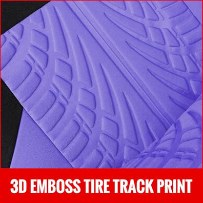 AUTOYOUTH Purple Seat Covers Front Seats Only, 3D Tyre Embossed Breathable Bucket Covers, Airbag Compatible, Quick Setup Universal Fit for Sedan, SUV, Truck, Van - color: Purple, size: Front Seats Only (4 pieces)