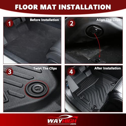 Wayhigh® Floor Mats for 2015-2020 Chevy Suburban & GMC Yukon XL(Only 8 Seats) (with 2nd Row Bench Seat) All Weather Trunk Mat with Backrest Mat Waterproof Duty Cargo Liners Accessories - style: 5) For Chevy Suburban / 2015-2020 / Floor Mats with Seatback