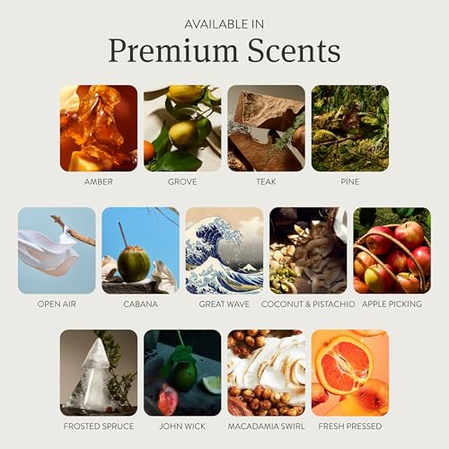 Drift Car Air Freshener – Premium Magnetic Visor Clip Scent Diffuser Featuring Sustainably Sourced Wood and Natural Essential Oils, Luxury Auto Accessories Gifts – Teak Scent Starter Kit