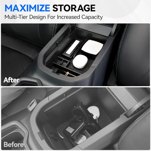 6PCS Center Console Organizer Tray for 2025 2024-2019 Toyota RAV4 Accessories, Armrest Storage Box, Driver Storage Drawer, Passenger Storage Mat Console Cup Holder Inserts for Toyota RAV4 - style: fit for Toyota Rav4 2019-2025