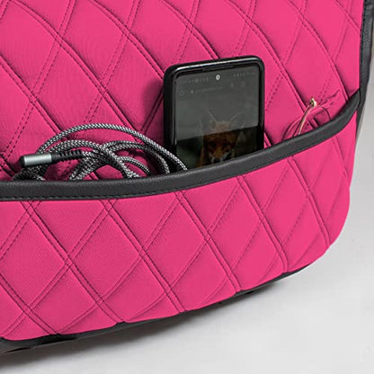 FH Group Car Seat Cushion – Neosupreme Single Front Seat Cover with Front Pockets, Airbag Compatible, Universal Fit Car Seat Cushion for Driver or Passenger Seat, SUV, Truck, Sedan & Van – Pink - color: Pink, style: Front