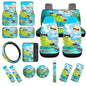 Cute Ant Print 17pcs Car Seat Covers Set Steering Cover Seat Belt Pad Carpet Floor Mat Pads Gift for Women Men 7 - color: Cute Ant Print