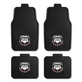 Fanmats University of Georgia Bulldogs Set of 4 Car Mats for Cars, SUV, Pickups - All Weather Protection, Deep Reservoir Design, Universal Fit - 3D NCAA Bulldog Logo - 29”x17” Front-14”x17” Rear Mat
