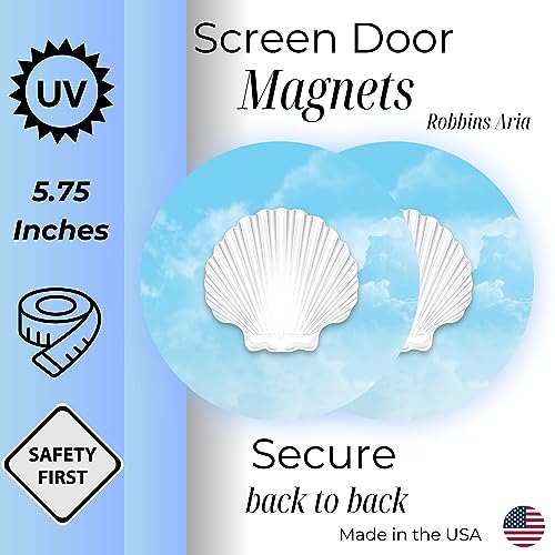 Screen Door Magnets Double Sided – Keep People, Kids, and Dogs from Running into a Screen Door. Saver - Robbins Aria White Shell - color: White Shell Sd