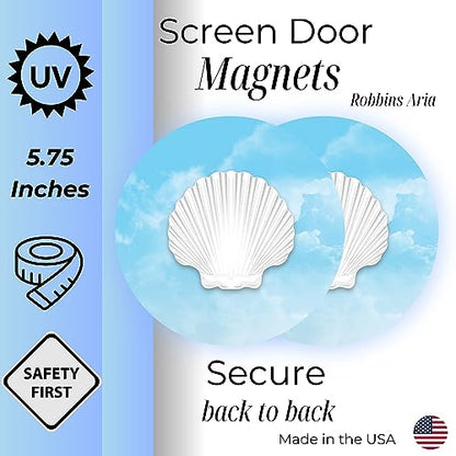 Screen Door Magnets Double Sided – Keep People, Kids, and Dogs from Running into a Screen Door. Saver - Robbins Aria White Shell - color: White Shell Sd