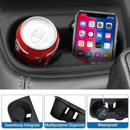 Cup Holder for Honda HRV/ZRV Accessories 2023 2024 2025 2026 Center Console Cup Holder Insert Silicone Cupholder Coaster Protector for HRV/ZRV Interior Black - size: for Honda HRV/ZRV 2023-2026