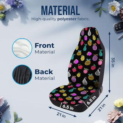 Power Fruit Car Seat Covers Set of 2, Breathable Front Seat Covers for Truck Sedan SUV, Anime Car Accessories, Anime Gift for Women Men - color: Anime Power Fruit