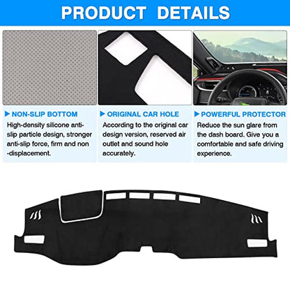 Autorder Dashboard Cover Mat for 2021 2022 2023 2024 Toyota Venza Accessories Dash Cover Flannel Dash Mat Sunshade Glare UV Rays Protector - size: 2021-2024 Toyota Venza