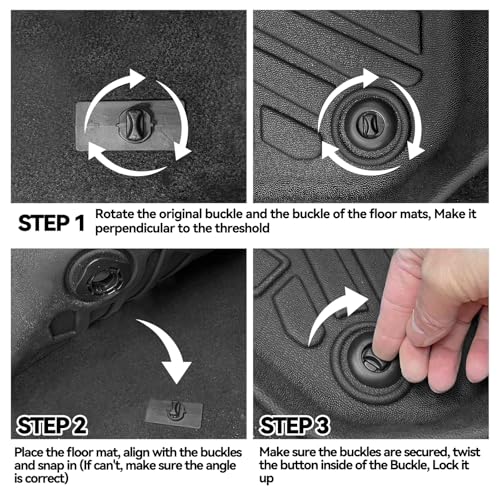 Floor Mats for Honda Pilot 2016-2022 7 Seats/Captain Seat(No Elite Models), Trunk Mat with Backrest Mat and 2nd Row Backrest Mat All Weather TPE Protector Accessories Floor Liner - size: 14)Pilot 7 Seats|2016-2022