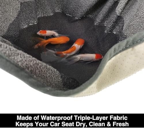 Waterproof Towel Car Seat Cover, Sweatproof Non-Slip Seat Protector, Universal Fit for Front Bucket or Rear Bench Seat of Cars, SUVs, Vans, Trucks, Compatible with Airbags and Armrests (Gray, 2 Pack) - color: Gray, 2 Pack