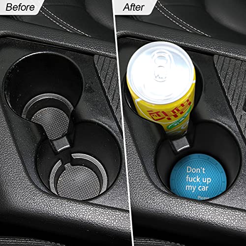 Car Cup Coaster, 4Pcs 2.75 Inch Auto Cup Holder Insert Coasters, Anti-Slip Waterproof Embedded Drink Mat, Automotive Interior Accessories for Men and Women (D Light Blue/4PCS) - color: D Light Blue/4PCS