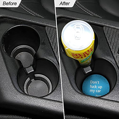 Car Cup Coaster, 4Pcs 2.75 Inch Auto Cup Holder Insert Coasters, Anti-Slip Waterproof Embedded Drink Mat, Automotive Interior Accessories for Men and Women (D Light Blue/4PCS) - color: D Light Blue/4PCS