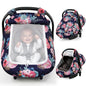 Elstey Car Seat Cover Baby, Minky Dot Carseat Covers Baby Boys Girls, Lightweight Infant Car Seat Cover Canopy with 2 Layers Breathable Mesh Windows, Stroller Carrier for Babies Newborn Essentials - color: Purple flowers