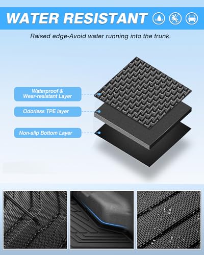 Powerty Truck Bed Mat for Ford Maverick (Gas & Hybrid XL/XLT/Lariat Models) 2022 2023 2024 2025 2026 Accessories All Weather Truck Bed Liner TPE Pickup Bed Mat Black - size: For｜Ford Maverick｜22-26｜Truck Bed Mat